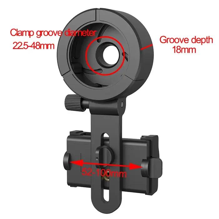 Support smartphone universel amélioré CM-9 fixation rotative pince souple caoutchouc jumelles monoculaire télescope