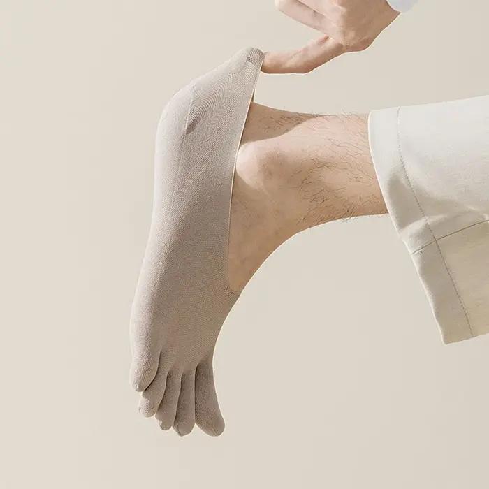 Lot 5 paires chaussettes cinq doigts invisibles chasse - Soie respirante antidérapante été confort