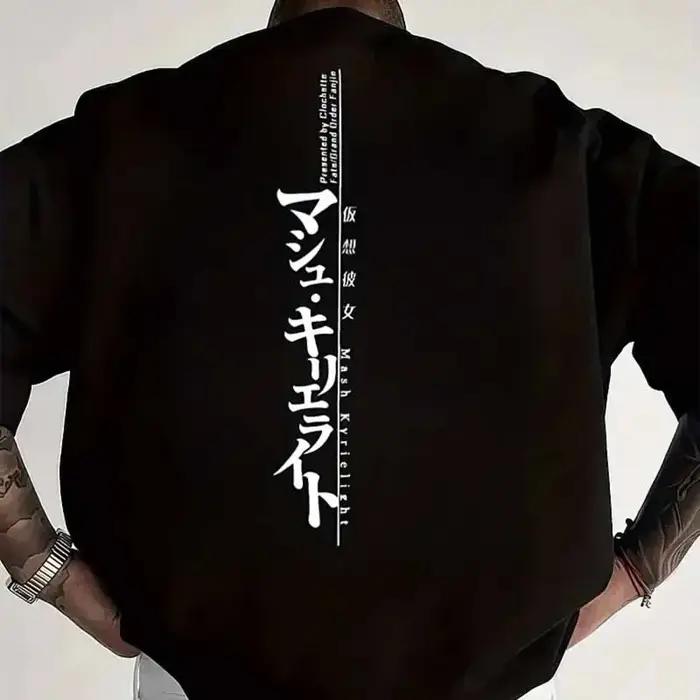 Vêtements pour hommes, t-shirts imprimés de style japonais