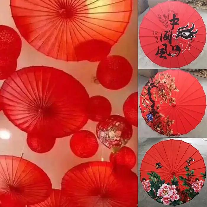 Parapluie en papier huilé de style antique chinois, olympiques de photographie, parapluie décoratif,