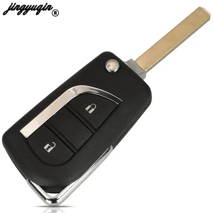 Jingyuqin-Clé télécommande de voiture à rabat, 2BT, 107 MHz, ID46/4D70, puce 89785-0H901, pour Toyot