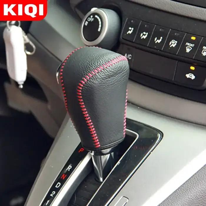 KIQI AT – collier de Protection pour pommeau de levier de vitesse en cuir, pour Honda CRV CR-V 2007