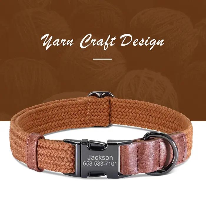 Collier de chien personnalisé en nylon durable pour chien