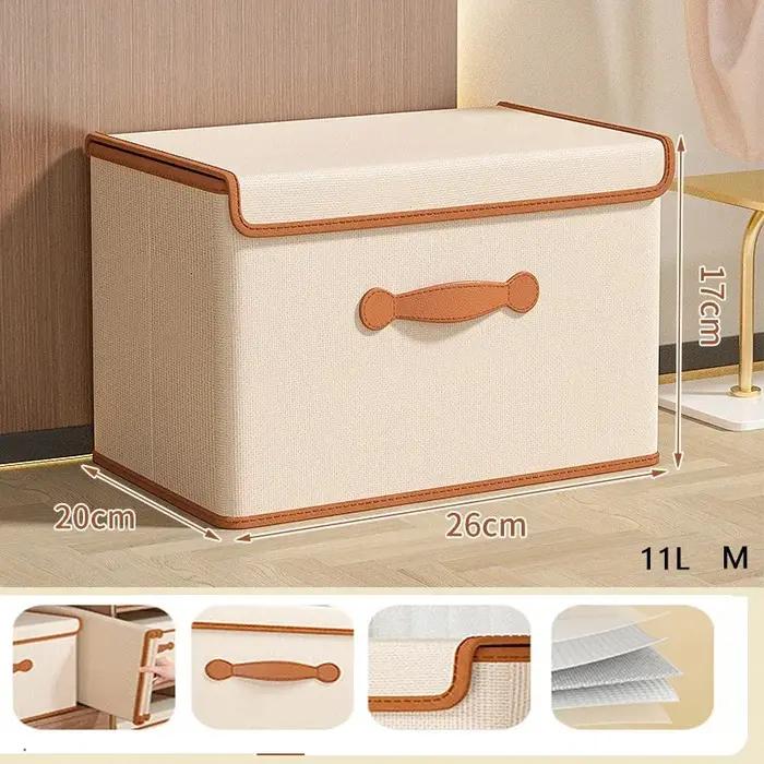 Boîte de rangement pour vêtements avec couvercle, pour usage domestique, boîte de rangement pour sou