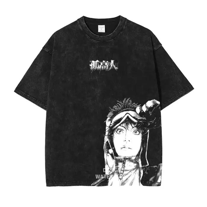 Manga le grimpeur T-shirt Mori Buntarou Vintage lavé hauts t-shirts Anime graphique à manches courtes