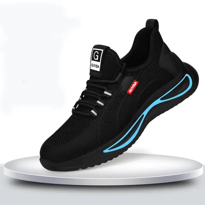 Chaussures de travail respirantes pour hommes et femmes, chaussures de sécurité, anti-écrasement, an