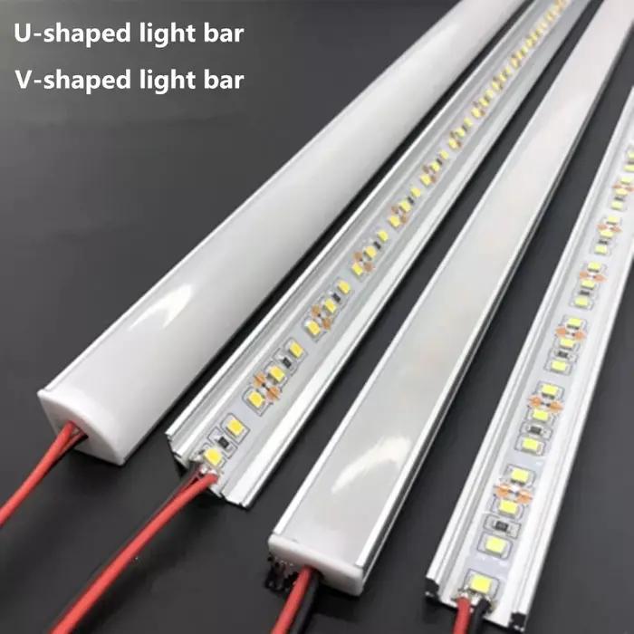 1-10 pièces LED bande rigide DC12V 50CM 20 pouces SMD5730 36LED s en forme de U/V plat LED canal en