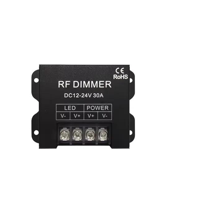 Contrôleur de variateur LED 30A 12-24V avec télécommande sans fil RF à 3 touches, gradation continue