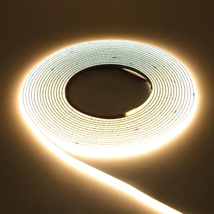 Bande LED COB SMD 384 LED/m pour salon - Haute densité lumineuse - Blanc chaud et naturel - Décoration intérieure élégante