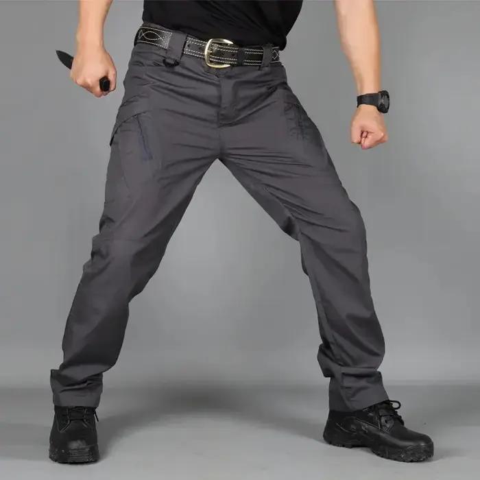 Pantalon militaire chasse homme résistant imperméable multi-poches randonnée travail extérieur cargo tactique