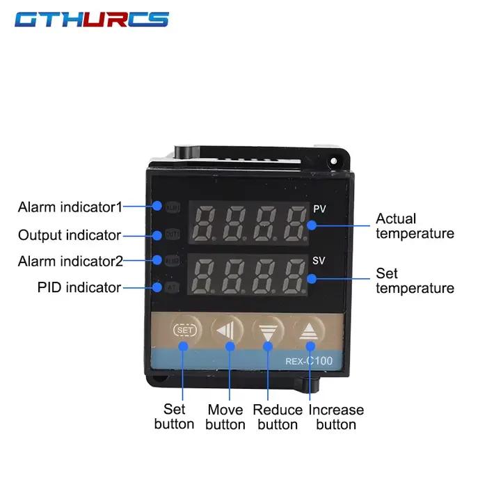 REX-C100 numérique RKC PID Thermostat régulateur de température numérique REX-C100/ 40A relais SSR/K