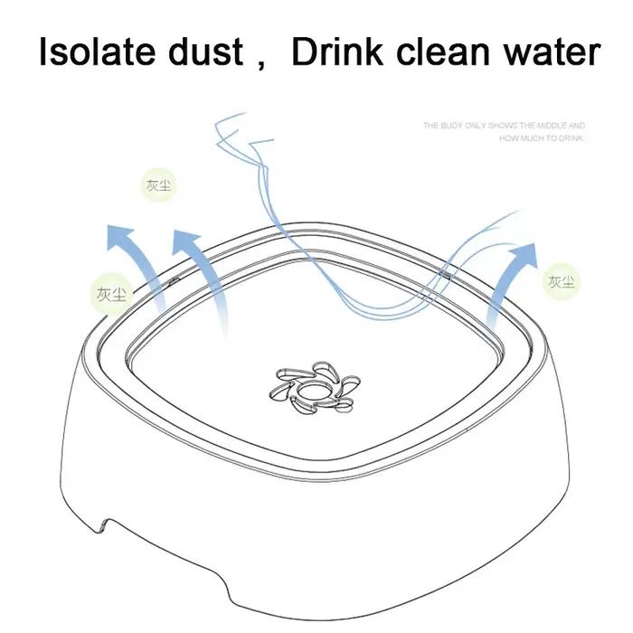 Fontaine d'eau flottante anti-débordement pour chiens et chats design robuste pour maison bureau randonnées et sorties