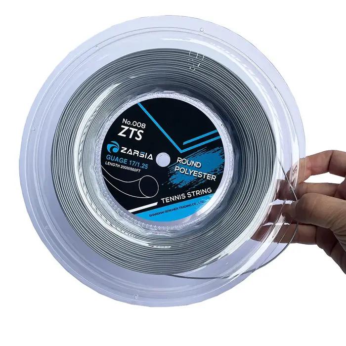 1 grande bobine ZARSIA 4G corde de raquette de Tennis en Polyester 1.25MM cordes