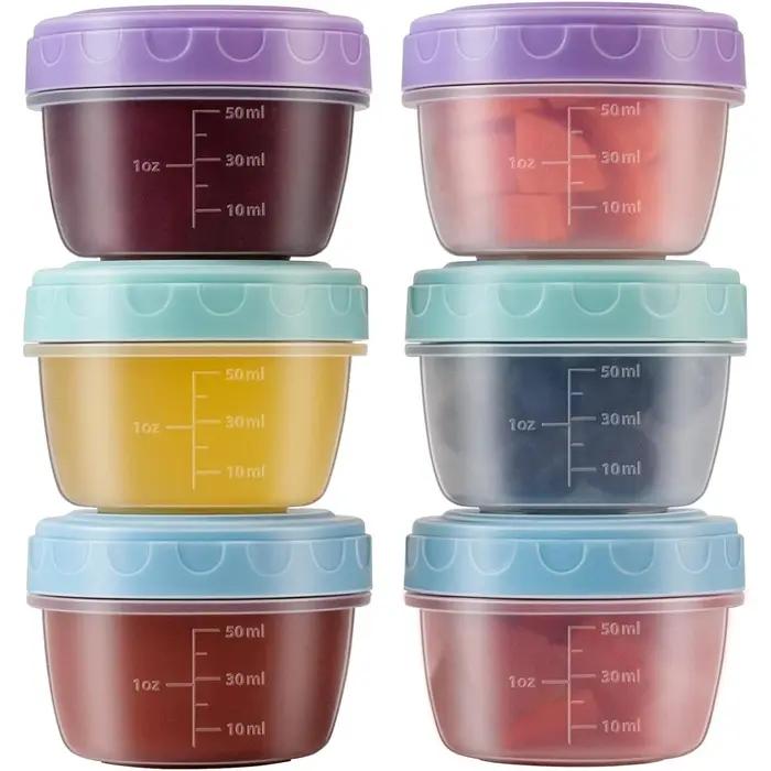 Paquet de 1 à 6 récipients à vinaigrette de 2.7 OZ à emporter avec couvercles petits récipients à co