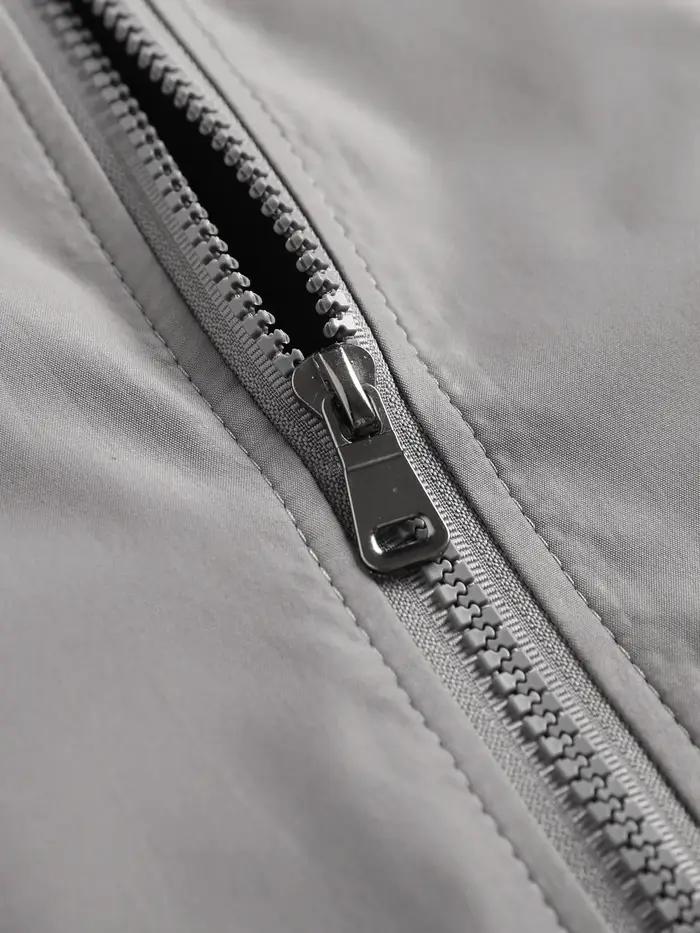 Veste Cardigan fine et décontractée pour hommes, couleur unie, col montant, pour Sports de plein air