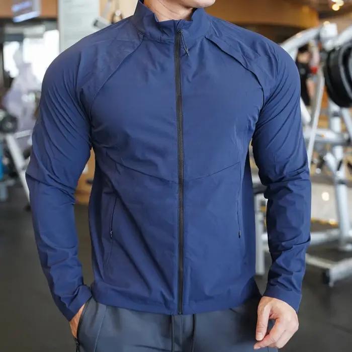 Veste de course imperméable à séchage rapide pour hommes et femmes, vêtements coupe-vent, fitness, g