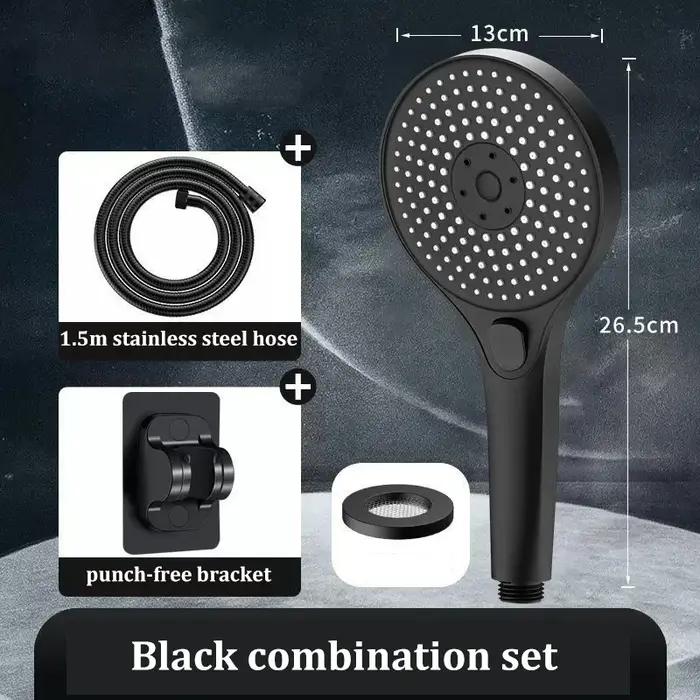 Pomme de douche haute pression trois vitesses grand panneau puissante universelle salle de bain set combinaison