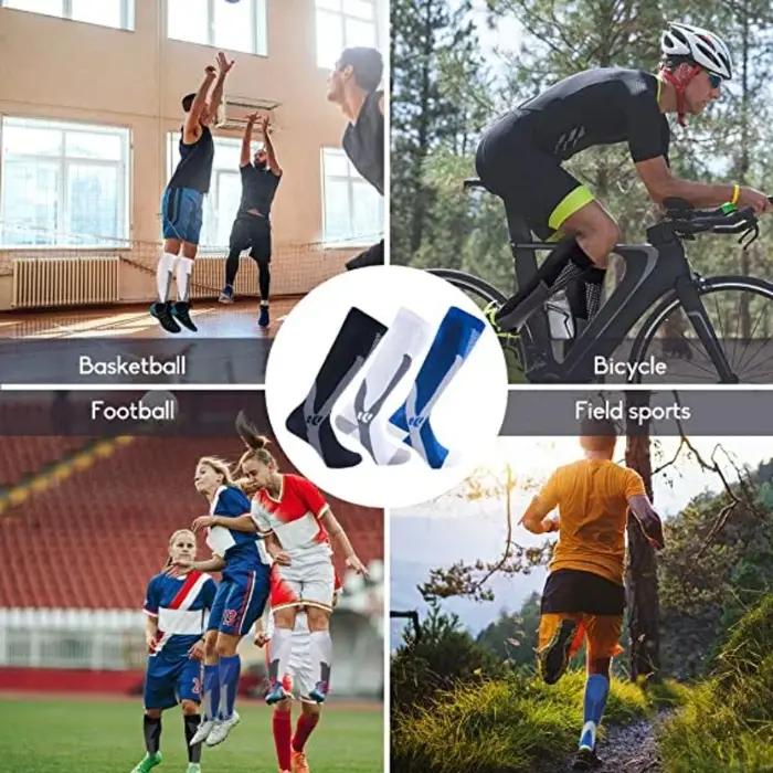 Pack 3 paires chaussettes compression 30 mmHg chasse - œdème varices sport taille XXL