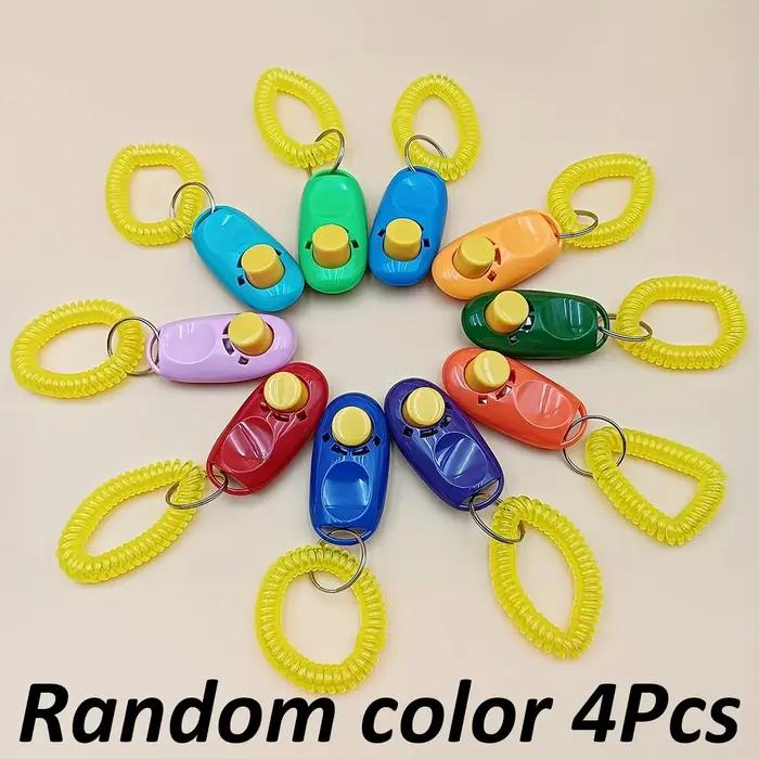 1/2/4 pièces de clickers d'entraînement pour chien de couleur aléatoire