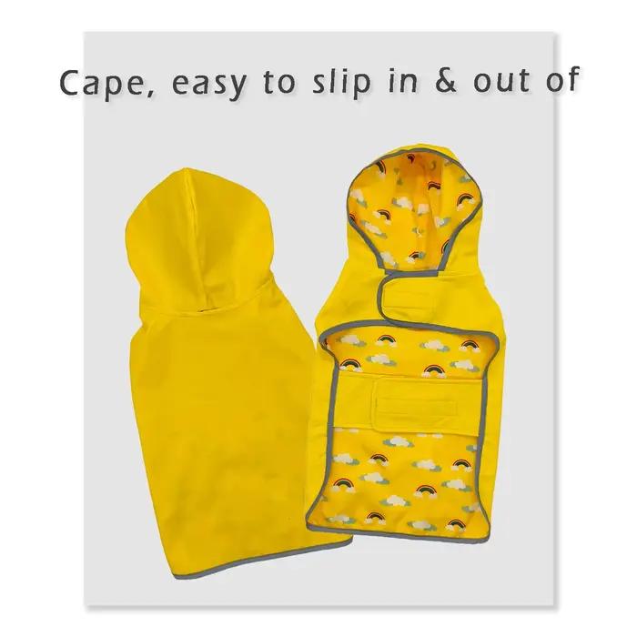 Manteau imperméable pour chien en fibre de polyester PU avec fermeture velcro Quick-Sister pour chiens de toutes tailles et races pour les randonnées et les voyages