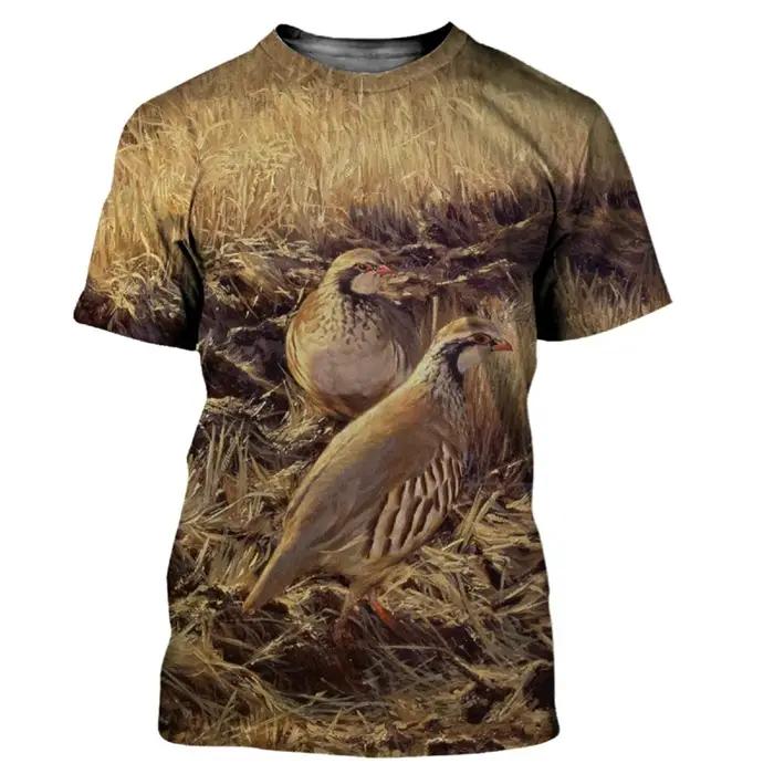 T-shirt imprimé 3D Animal Quail pour homme, décontracté, Harajuku, streetwear, col rond, polyester, respirant, pour homme, femmes, enfants, occasions quotidiennes, plage, clubs, festivals, vacances