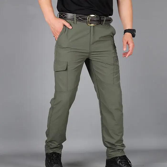 Pantalon cargo été homme asiatique taille jogger randonnée montagne travail tourisme streetwear