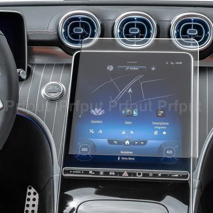 Film de protection d'écran LCD en verre trempé pour navigation de voiture, pour tableau de bord merc