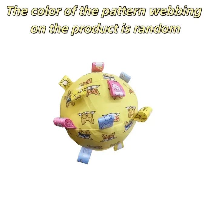 Balle Sonore en Polyester Imprimé Animal Pour Chiens de Toutes Tailles Jouets Interactifs Convient Aux Promenades Extérieures Occasions Spéciales