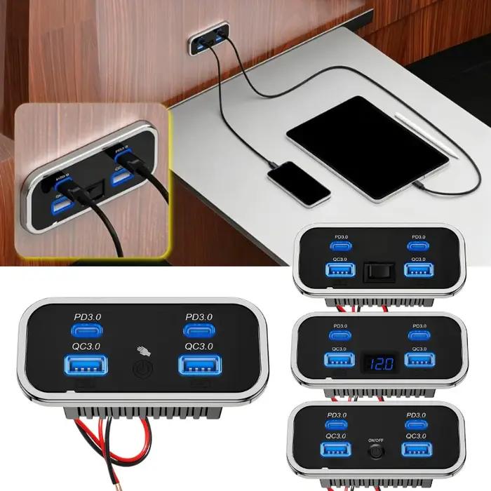 Chargeur USB 4 ports pour voiture