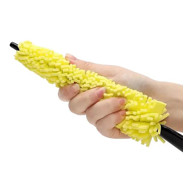Brosse de roue de voiture pour nettoyage de pneus de jante, soins automobiles, poignée antidérapante, facile à nettoyer pour occasions spéciales et cadeaux de motards