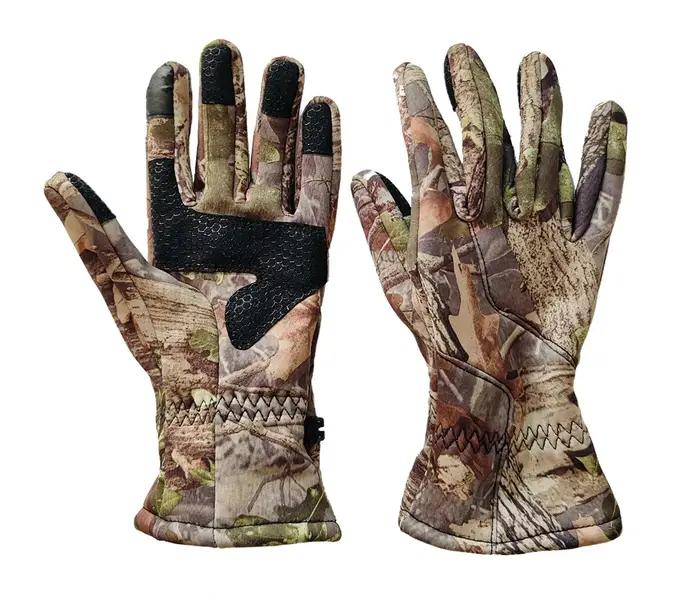 Gants camouflage bionique automne-hiver - Imperméables, chauds et tactiles pour chasse et photo