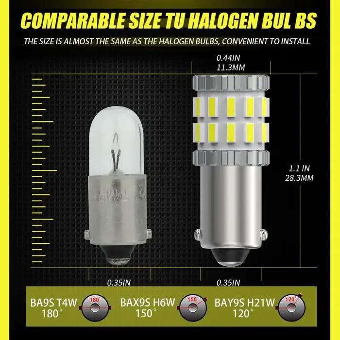 Super lumineux BA9S LED BAX9S H6W T4W BAY9S H21W ampoule 30-SMD voiture feux de recul Auto plaque d'