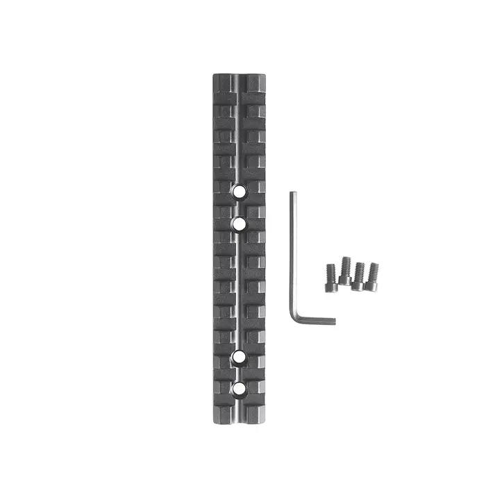 Rail de montage optique Weaver Picatinny 21 mm, 13 fentes, 4 trous, en aluminium, pour fusils à pomp