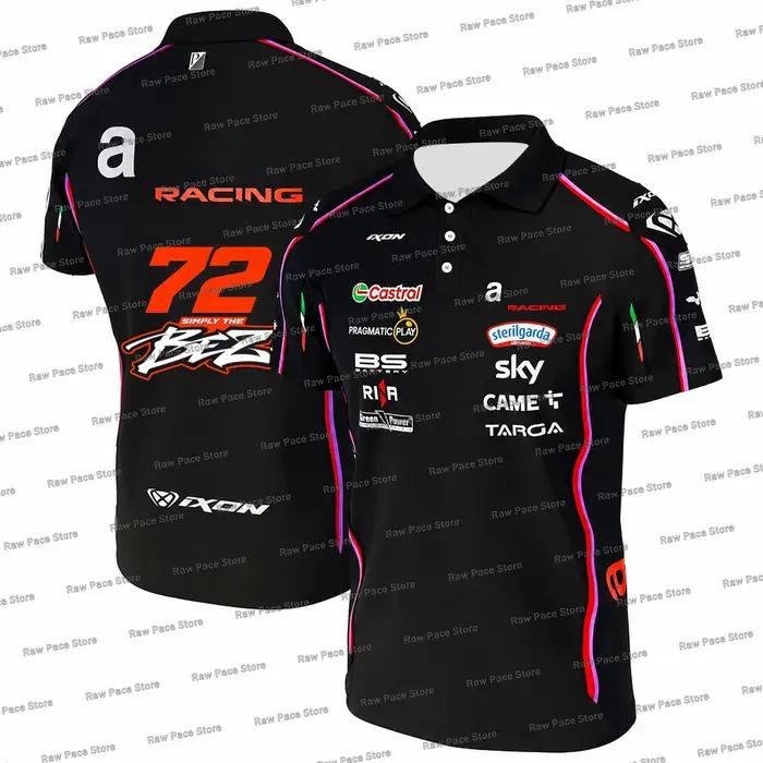 Polo pour homme Marco Bezzecchi 72 Racing Team 2026 – T-shirt de sport respirant pour l'extérieur – Martin 89 – Polos décontractés quotidiens grandes tailles