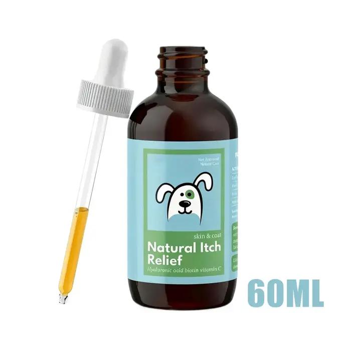 Spray anti-démangeaisons pour chien 60ml soulagement naturel peau sèche allergies perte de poils soins quotidiens chiots chiens adultes