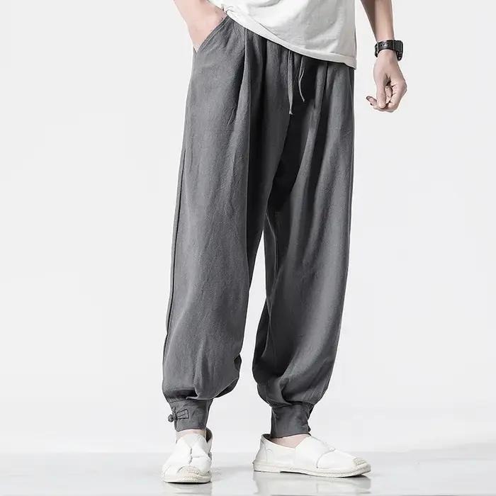 Kimonos de style japonais Harajuku pour hommes, costume masculin traditionnel, pantalon décontracté, imprimé At Harem FjAsian, américains, entreMiJapan