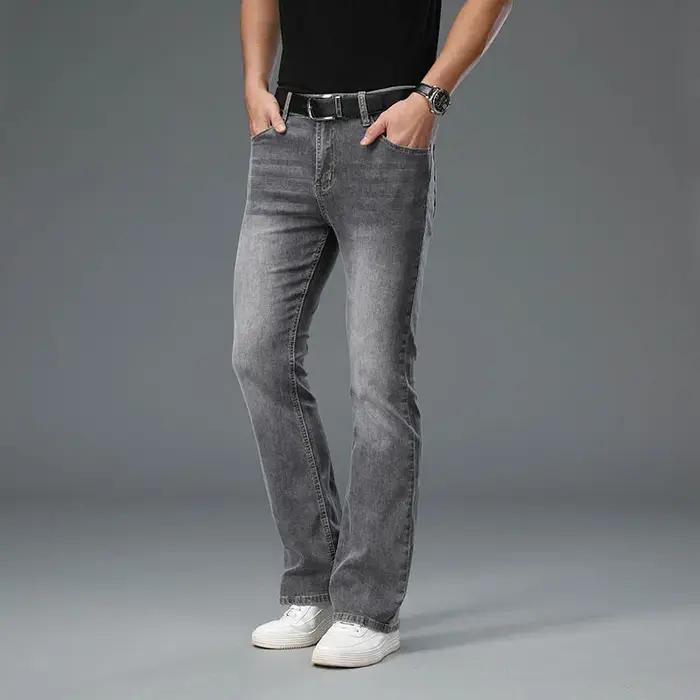Jeans évasés en denim pour hommes