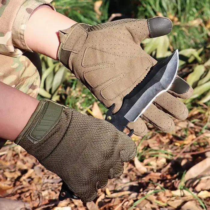 Gants tactiques camouflage écran tactile unisexe pour chasse, airsoft, cyclisme et usage quotidien