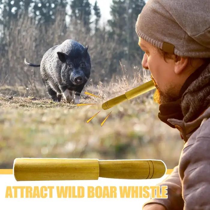 Sifflet en bois pour attirer les sangliers - Outil portable d'imitation sonore pour chasse au sanglier