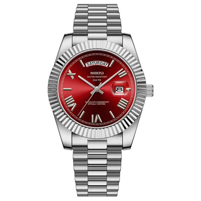 Montre homme luxe marque top quartz étanche acier jour date Miyota reloj hombre horloge masculine
