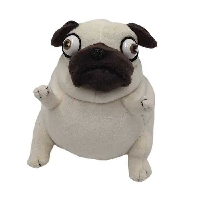 Kawaii jouets en peluche 15 cm chien l'elfe gros carlin assis carlin chiens jouet poupées en peluche pour enfants enfants cadeau d'anniversaire poupées
