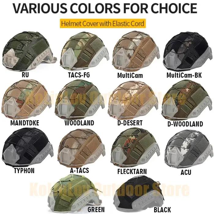  Housse de casque tactique pour casque rapide MH PJ BJ OPS-Core Airsoft Paintball housse de casque