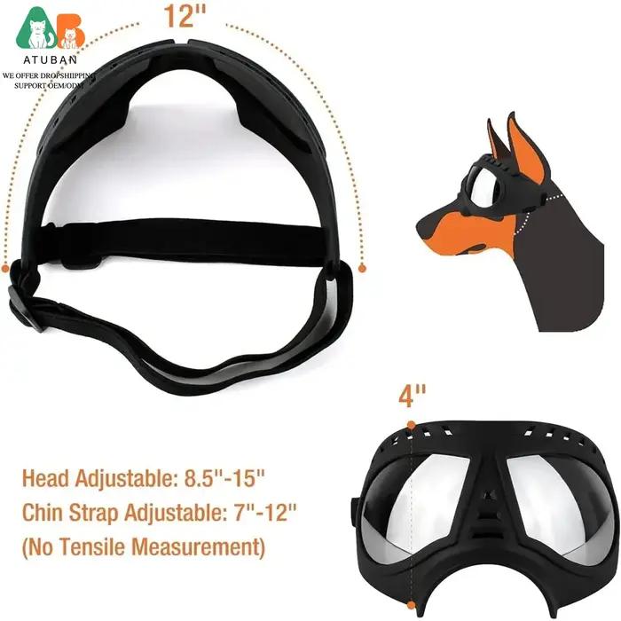 Lunettes de soleil transparentes anti-UV pour chiens de grande race