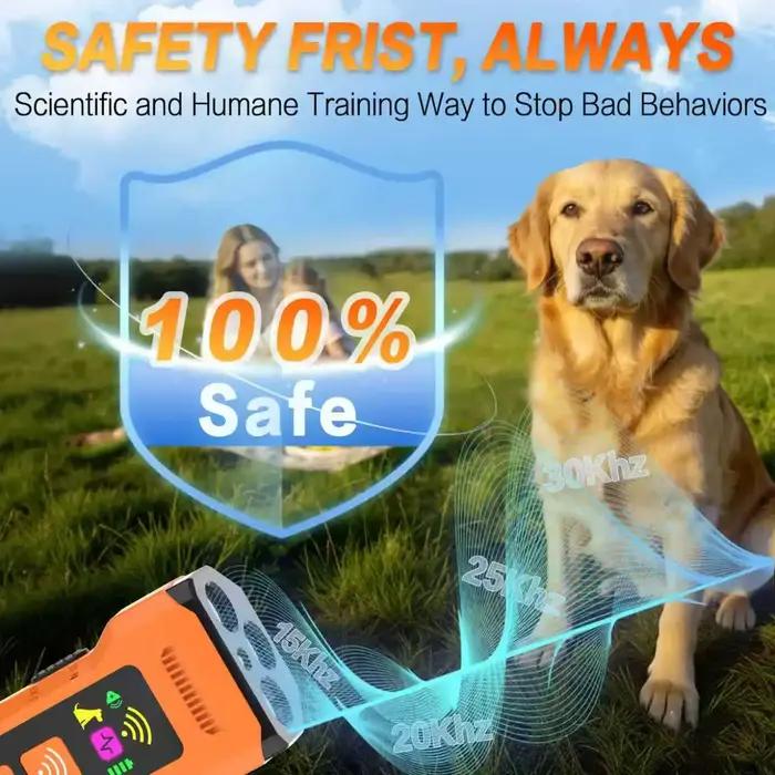 Répulsif pour chiens WXRPET, dispositif d'entraînement ultrasonique pour chiens, dispositif anti-aboiement rechargeable avec lampe torche LED
