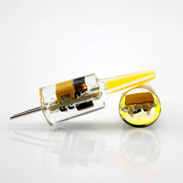 10 pcs/lot COB LED G4 AC DC 12 V 220 V 3 W 6 W ampoule variable Mini lampe à LED projecteur lustre é