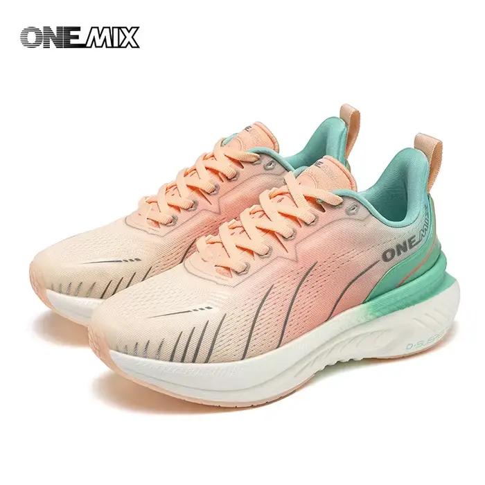ONEMIX-Chaussures de course respirantes et amortissantes pour femme, baskets de styliste, de sport,