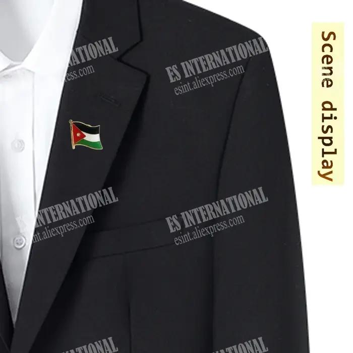 Jordan drapeau National cristal époxy métal émail Badge broche Collection Souvenir cadeaux épinglettes accessoires taille 1.6*1.9 cm