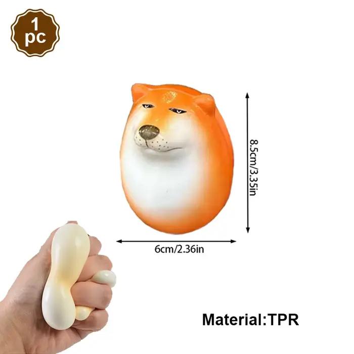 Shibako Oeuf de chien Squishy Shiba Inu Décoration de bureau en forme d'œuf réaliste Vent de chien a