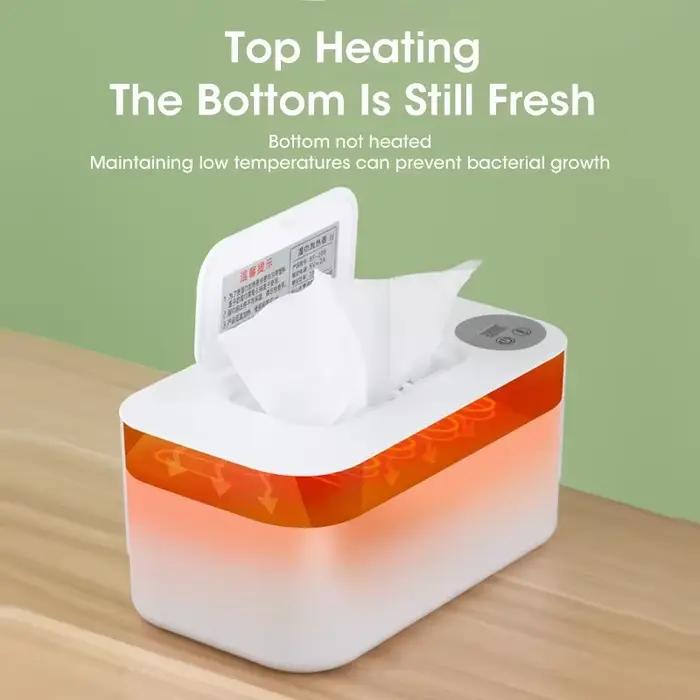 Chauffe-lingettes pour bébé avec affichage LED, distributeur de serviettes, portable, charge USB, bo