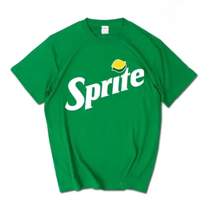 T-shirt classique avec logo Coca-Cola imprimé pour hommes et femmes, décontracté, ample, en coton, à